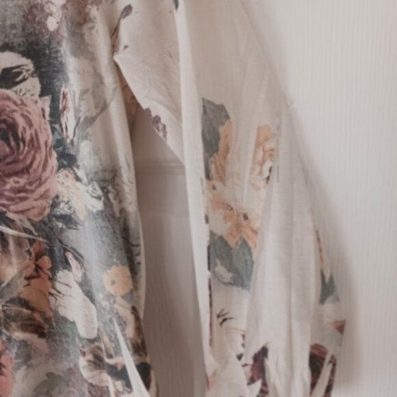 Vintage Cal Style Fairy Lace Beads Floral Dress SzM Whimsigoth Cottagecore Flowy - Picture 7 of 11